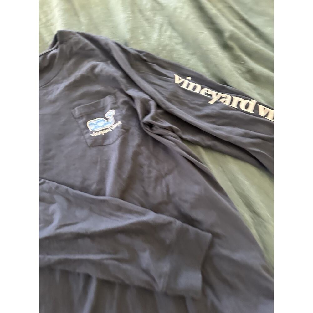 Vineyard Vines XL Long Sleeve T-Shirt Happy Hanukkah, Blue
